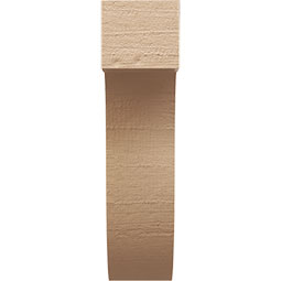 Ekena Millwork - CORUR055X12X20DELRCPR - Timberthane Faux Wood Corbel, Del Monte Style, 5 1/2"W x 12"D x 20"H, Primed Tan