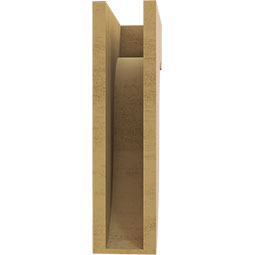 Ekena Millwork - CORUR055X12X20DELRCPR - Timberthane Faux Wood Corbel, Del Monte Style, 5 1/2"W x 12"D x 20"H, Primed Tan
