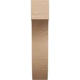 Ekena Millwork - CORUR055X12X24DELRCPR - Timberthane Faux Wood Corbel, Del Monte Style, 5 1/2"W x 12"D x 24"H, Primed Tan