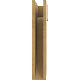 Ekena Millwork - CORUR055X12X28DELRCPR - Timberthane Faux Wood Corbel, Del Monte Style, 5 1/2"W x 12"D x 28"H, Primed Tan