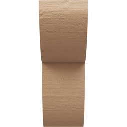 Ekena Millwork - CORUR035X06X10CRERCPR - Timberthane Faux Wood Corbel, Crestline Style, 3 1/2"W x 6"D x 10"H, Primed Tan