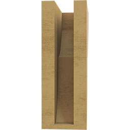 Ekena Millwork - CORUR035X06X10CRERCPR - Timberthane Faux Wood Corbel, Crestline Style, 3 1/2"W x 6"D x 10"H, Primed Tan