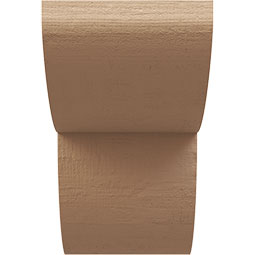 Ekena Millwork - CORUR035X06X06CRERCPR - Timberthane Faux Wood Corbel, Crestline Style, 3 1/2"W x 6"D x 6"H, Primed Tan