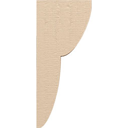 Ekena Millwork - CORUR035X06X14CRERCPR - Timberthane Faux Wood Corbel, Crestline Style, 3 1/2"W x 6"D x 14"H, Primed Tan