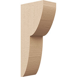 Ekena Millwork - CORUR035X06X14CRERCPR - Timberthane Faux Wood Corbel, Crestline Style, 3 1/2"W x 6"D x 14"H, Primed Tan