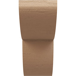 Ekena Millwork - CORUR035X08X08CRERCPR - Timberthane Faux Wood Corbel, Crestline Style, 3 1/2"W x 8"D x 8"H, Primed Tan