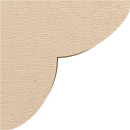 Ekena Millwork - CORUR035X08X08CRERCPR - Timberthane Faux Wood Corbel, Crestline Style, 3 1/2"W x 8"D x 8"H, Primed Tan