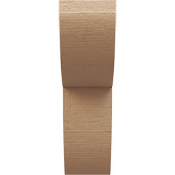 Ekena Millwork - CORUR035X08X12CRERCPR - Timberthane Faux Wood Corbel, Crestline Style, 3 1/2"W x 8"D x 12"H, Primed Tan