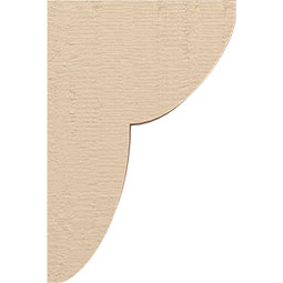 Ekena Millwork - CORUR035X08X12CRERCPR - Timberthane Faux Wood Corbel, Crestline Style, 3 1/2"W x 8"D x 12"H, Primed Tan