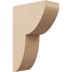 Ekena Millwork - CORUR035X08X12CRERCPR - Timberthane Faux Wood Corbel, Crestline Style, 3 1/2"W x 8"D x 12"H, Primed Tan