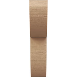 Ekena Millwork - CORUR035X08X16CRERCPR - Timberthane Faux Wood Corbel, Crestline Style, 3 1/2"W x 8"D x 16"H, Primed Tan