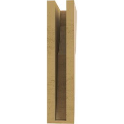 Ekena Millwork - CORUR035X08X16CRERCPR - Timberthane Faux Wood Corbel, Crestline Style, 3 1/2"W x 8"D x 16"H, Primed Tan