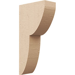 Ekena Millwork - CORUR035X08X16CRERCPR - Timberthane Faux Wood Corbel, Crestline Style, 3 1/2"W x 8"D x 16"H, Primed Tan