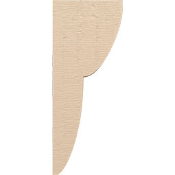 Ekena Millwork - CORUR035X08X20CRERCPR - Timberthane Faux Wood Corbel, Crestline Style, 3 1/2"W x 8"D x 20"H, Primed Tan