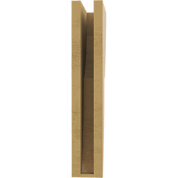 Ekena Millwork - CORUR035X08X20CRERCPR - Timberthane Faux Wood Corbel, Crestline Style, 3 1/2"W x 8"D x 20"H, Primed Tan