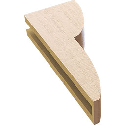 Ekena Millwork - CORUR035X08X20CRERCPR - Timberthane Faux Wood Corbel, Crestline Style, 3 1/2"W x 8"D x 20"H, Primed Tan