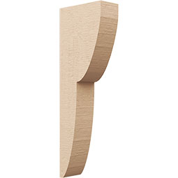 Ekena Millwork - CORUR035X08X24CRERCPR - Timberthane Faux Wood Corbel, Crestline Style, 3 1/2"W x 8"D x 24"H, Primed Tan