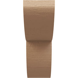Ekena Millwork - CORUR035X10X10CRERCPR - Timberthane Faux Wood Corbel, Crestline Style, 3 1/2"W x 10"D x 10"H, Primed Tan