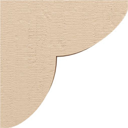 Ekena Millwork - CORUR035X10X10CRERCPR - Timberthane Faux Wood Corbel, Crestline Style, 3 1/2"W x 10"D x 10"H, Primed Tan