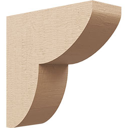 Ekena Millwork - CORUR035X10X10CRERCPR - Timberthane Faux Wood Corbel, Crestline Style, 3 1/2"W x 10"D x 10"H, Primed Tan