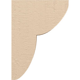 Ekena Millwork - CORUR035X10X14CRERCPR - Timberthane Faux Wood Corbel, Crestline Style, 3 1/2"W x 10"D x 14"H, Primed Tan