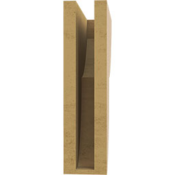 Ekena Millwork - CORUR035X10X14CRERCPR - Timberthane Faux Wood Corbel, Crestline Style, 3 1/2"W x 10"D x 14"H, Primed Tan