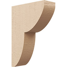 Ekena Millwork - CORUR035X10X14CRERCPR - Timberthane Faux Wood Corbel, Crestline Style, 3 1/2"W x 10"D x 14"H, Primed Tan