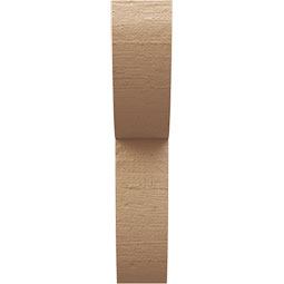 Ekena Millwork - CORUR035X10X18CRERCPR - Timberthane Faux Wood Corbel, Crestline Style, 3 1/2"W x 10"D x 18"H, Primed Tan