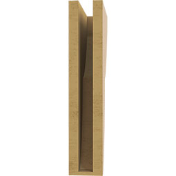 Ekena Millwork - CORUR035X10X18CRERCPR - Timberthane Faux Wood Corbel, Crestline Style, 3 1/2"W x 10"D x 18"H, Primed Tan