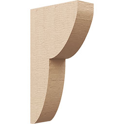 Ekena Millwork - CORUR035X10X18CRERCPR - Timberthane Faux Wood Corbel, Crestline Style, 3 1/2"W x 10"D x 18"H, Primed Tan