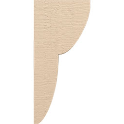 Ekena Millwork - CORUR035X10X22CRERCPR - Timberthane Faux Wood Corbel, Crestline Style, 3 1/2"W x 10"D x 22"H, Primed Tan
