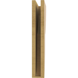 Ekena Millwork - CORUR035X10X22CRERCPR - Timberthane Faux Wood Corbel, Crestline Style, 3 1/2"W x 10"D x 22"H, Primed Tan