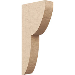 Ekena Millwork - CORUR035X10X22CRERCPR - Timberthane Faux Wood Corbel, Crestline Style, 3 1/2"W x 10"D x 22"H, Primed Tan