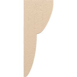 Ekena Millwork - CORUR035X10X26CRERCPR - Timberthane Faux Wood Corbel, Crestline Style, 3 1/2"W x 10"D x 26"H, Primed Tan