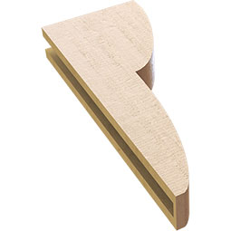 Ekena Millwork - CORUR035X10X26CRERCPR - Timberthane Faux Wood Corbel, Crestline Style, 3 1/2"W x 10"D x 26"H, Primed Tan