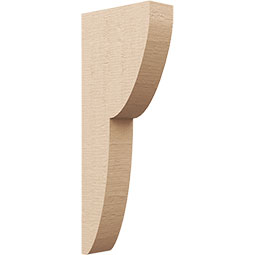 Ekena Millwork - CORUR035X10X26CRERCPR - Timberthane Faux Wood Corbel, Crestline Style, 3 1/2"W x 10"D x 26"H, Primed Tan