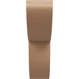 Ekena Millwork - CORUR035X12X12CRERCPR - Timberthane Faux Wood Corbel, Crestline Style, 3 1/2"W x 12"D x 12"H, Primed Tan