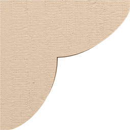 Ekena Millwork - CORUR035X12X12CRERCPR - Timberthane Faux Wood Corbel, Crestline Style, 3 1/2"W x 12"D x 12"H, Primed Tan