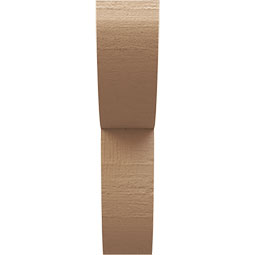 Ekena Millwork - CORUR035X12X16CRERCPR - Timberthane Faux Wood Corbel, Crestline Style, 3 1/2"W x 12"D x 16"H, Primed Tan