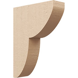 Ekena Millwork - CORUR035X12X16CRERCPR - Timberthane Faux Wood Corbel, Crestline Style, 3 1/2"W x 12"D x 16"H, Primed Tan