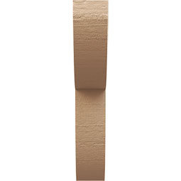 Ekena Millwork - CORUR035X12X20CRERCPR - Timberthane Faux Wood Corbel, Crestline Style, 3 1/2"W x 12"D x 20"H, Primed Tan