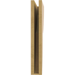 Ekena Millwork - CORUR035X12X24CRERCPR - Timberthane Faux Wood Corbel, Crestline Style, 3 1/2"W x 12"D x 24"H, Primed Tan