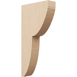 Ekena Millwork - CORUR035X12X24CRERCPR - Timberthane Faux Wood Corbel, Crestline Style, 3 1/2"W x 12"D x 24"H, Primed Tan