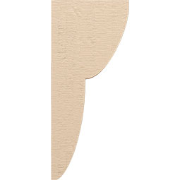 Ekena Millwork - CORUR035X12X28CRERCPR - Timberthane Faux Wood Corbel, Crestline Style, 3 1/2"W x 12"D x 28"H, Primed Tan
