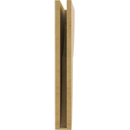 Ekena Millwork - CORUR035X12X28CRERCPR - Timberthane Faux Wood Corbel, Crestline Style, 3 1/2"W x 12"D x 28"H, Primed Tan