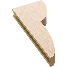 Ekena Millwork - CORUR035X12X28CRERCPR - Timberthane Faux Wood Corbel, Crestline Style, 3 1/2"W x 12"D x 28"H, Primed Tan