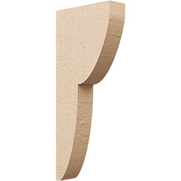 Ekena Millwork - CORUR035X12X28CRERCPR - Timberthane Faux Wood Corbel, Crestline Style, 3 1/2"W x 12"D x 28"H, Primed Tan