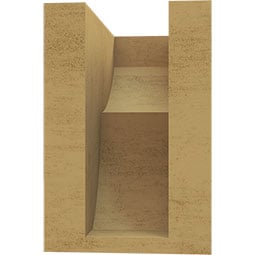 Ekena Millwork - CORURCRE - Timberthane Faux Wood Corbel, Crestline Style