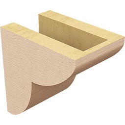 Ekena Millwork - CORURCRE - Timberthane Faux Wood Corbel, Crestline Style