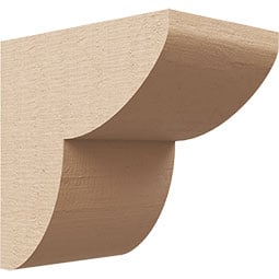 Ekena Millwork - CORURCRE - Timberthane Faux Wood Corbel, Crestline Style